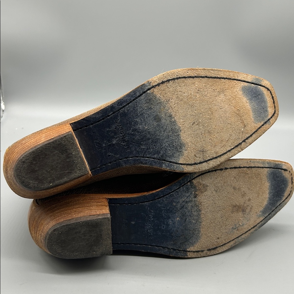 Lucchese Womens Leather Western Ankle Boots - Picture 5 of 7